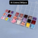 15 Colors 360pcs /Set Press On Nails 24pcs/Color FN05